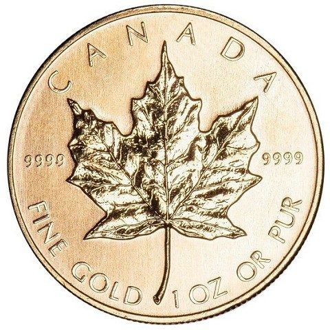 Maple Leaf 1 oncia oro puro — Canada