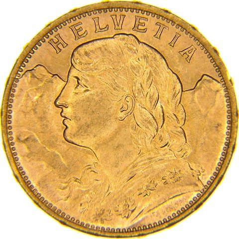 20 Franchi oro Vreneli — Svizzera